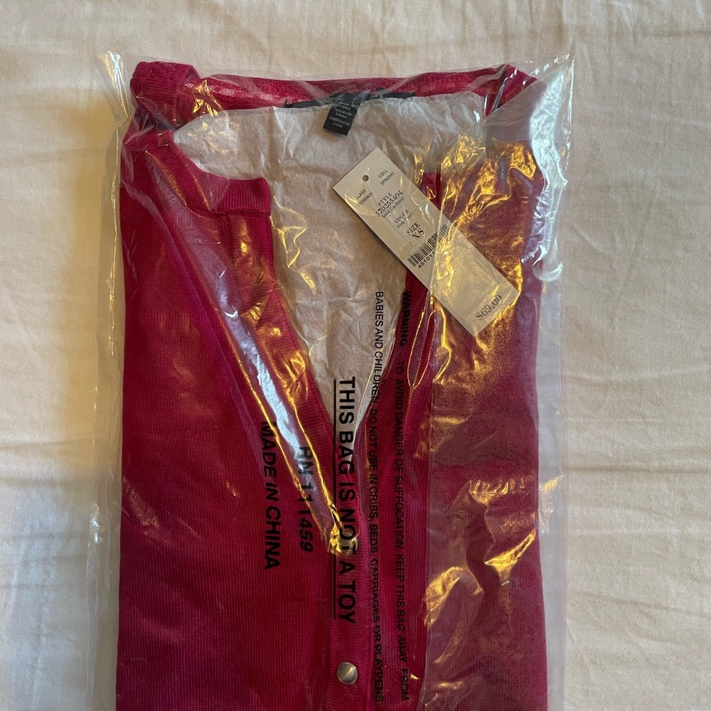 White House Black Market Red/Pink Cardigan